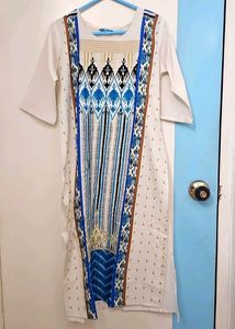 White Patterned Tunic