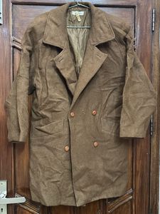 Vintage Brown Wool Overcoat