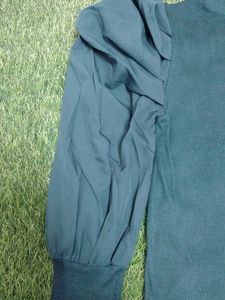 Green Puff Sleeve Top