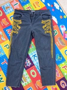 Stylish floral print design Denim Jeans