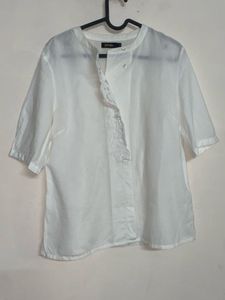 fabindia white cotton blouse