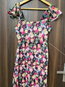 Pink Floral Maxi Dress