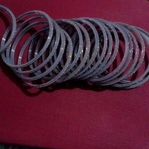 Grey &amp; Gold Bangle Set