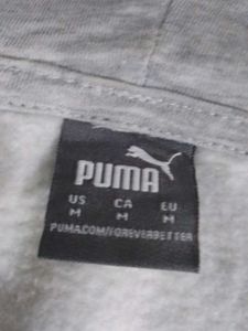 Puma Grey Zip-Up Hoodie