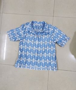 Comfort Days Sky Blue Shiffili Shirt By ONLY