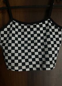 Black And White Crop Top