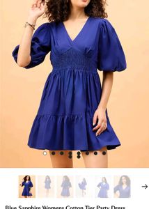 Blue Tiered  Dress