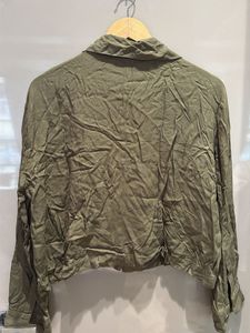 Olive Green Button-Down Shirt