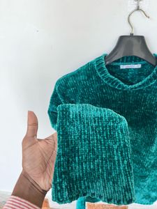 Emerald Green Chenille  Sweater