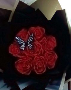 Handmade Ribbon Rose Flower Bouquet ♥