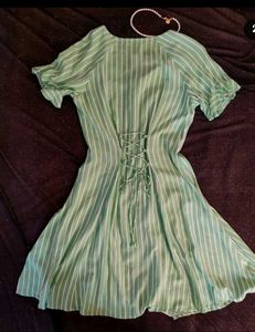Green Stripe Summer Dress