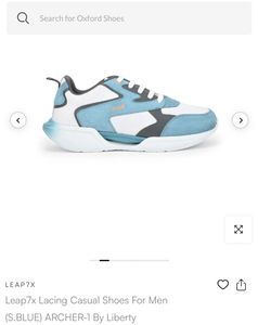 Leap7x Lacing Casual Shoes For Men (S.BLUE) ARCHER