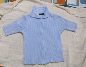 Double zip ribbed top