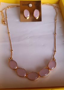 Rose Quartz Necklace Set