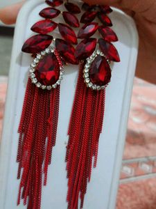 Red Statement Earrings