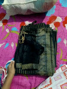 Elegant Black Saree