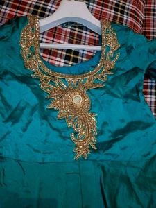 Green Kurta with Unique Sleeve