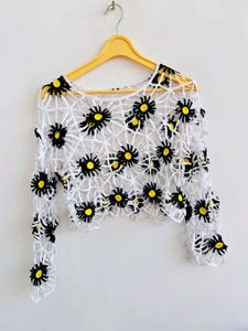 Pinteresty Flower Net Top