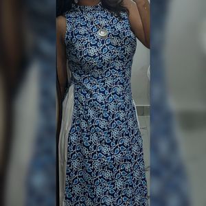 Stylish Blue Printed Kurti