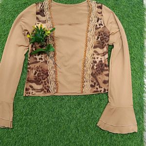 Vintage Animal Print Top