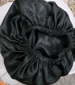 Black Satin Bonnet