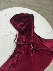 Velvet Maroon Hoodie ❤️