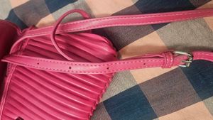 Pink Pleated Clutch/Sling