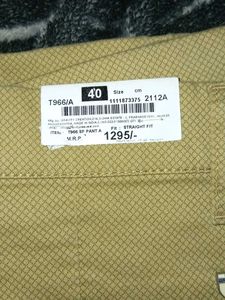 Khaki Straight Leg Chinos