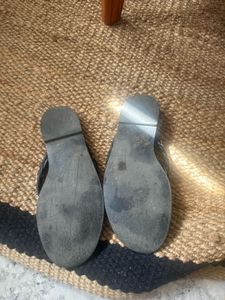 Massimo Dutti Braided Black Sandals UK 7