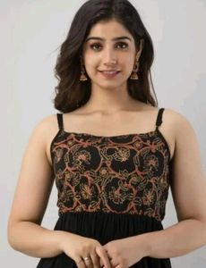 Black Print Sundress