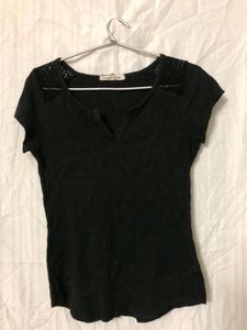 Black Short sleeve Top