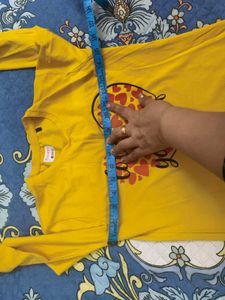 Yellow full sleeve top &amp; jeans for 4-7 years girl