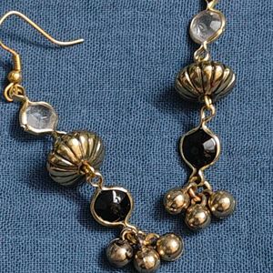 Crystal Golden Long Dangler