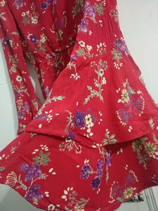 Floral Red Top