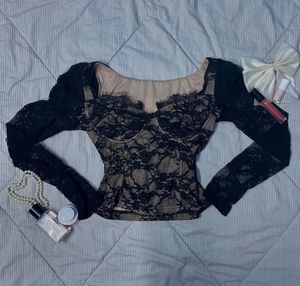 fitted bustier top
