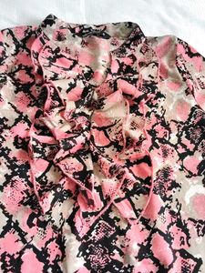 Pink Snake Print Top ❣️