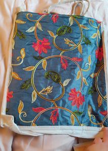 Floral Embroidered Tote Bags, Big, Have 2 Pieces