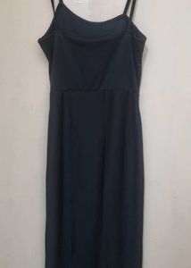Bodycon Black Slit Dress