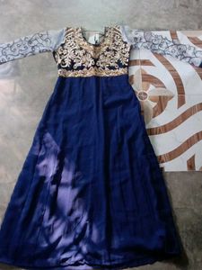 neavy blue gown
