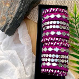 Mirror Work Bangles 🌈