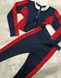 Zip Up Color Block Jacket &amp; Pants Set