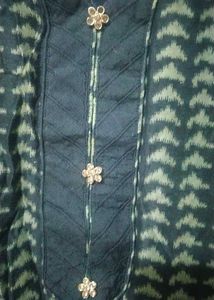 Green Black Kurta