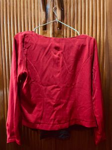 Red Peplum Blouse