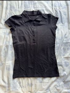 Classic Black Polo Top
