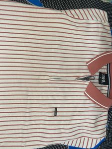 Striped Women Zara Pink Shirt