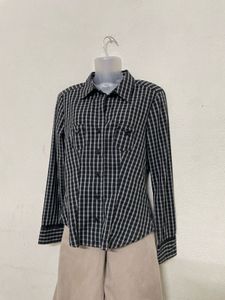 Y2k Vintage Pintresty Black Fitted Shirt