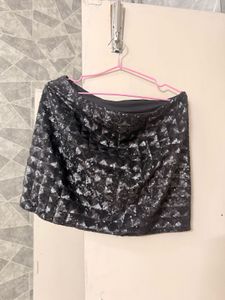 Sequin Embellished Bodysuit And Skirt Set