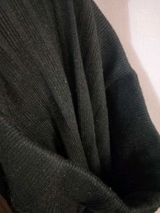 Black Ribbed Knit Skirt