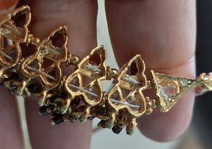 Bridal Jewellery Set with Garnets, Kundan stones