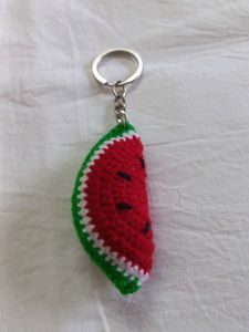 Crochet Watermelon Keychain